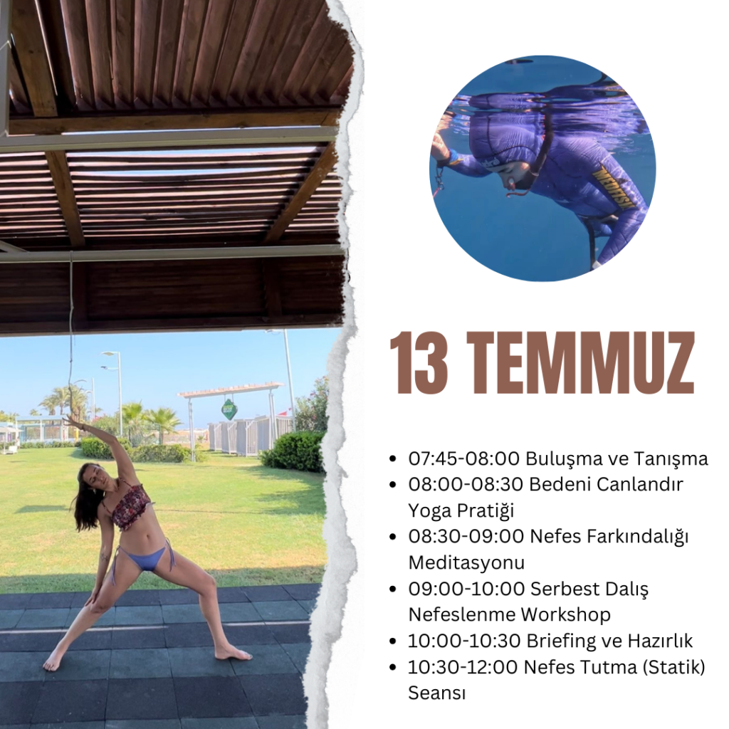 yoga ve serbest dalış kampı